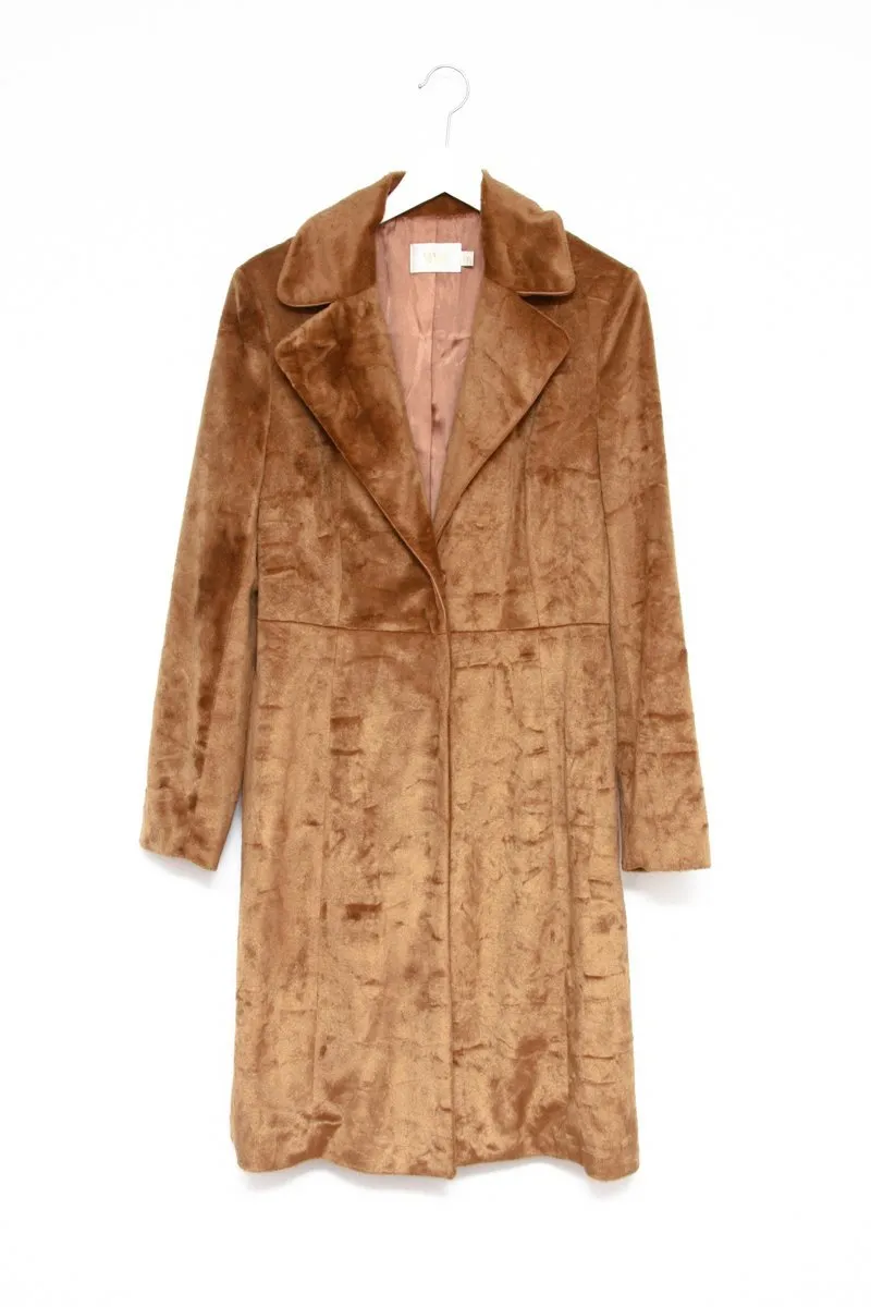 0575_MARGOT TENENBAUM STYLE TEDDY BEAR CAMEL COAT