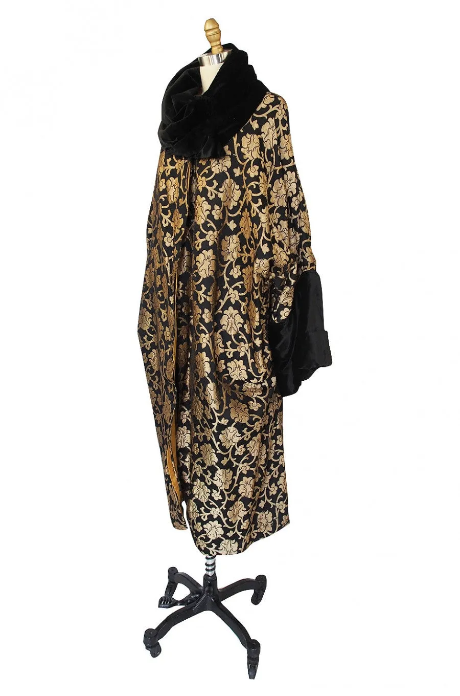 1920s Gold Lame Flapper Cocoon Coat