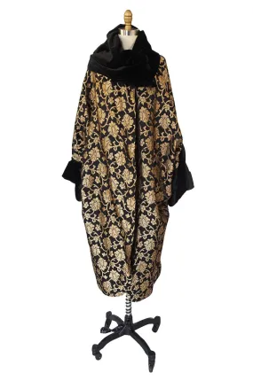 1920s Gold Lame Flapper Cocoon Coat