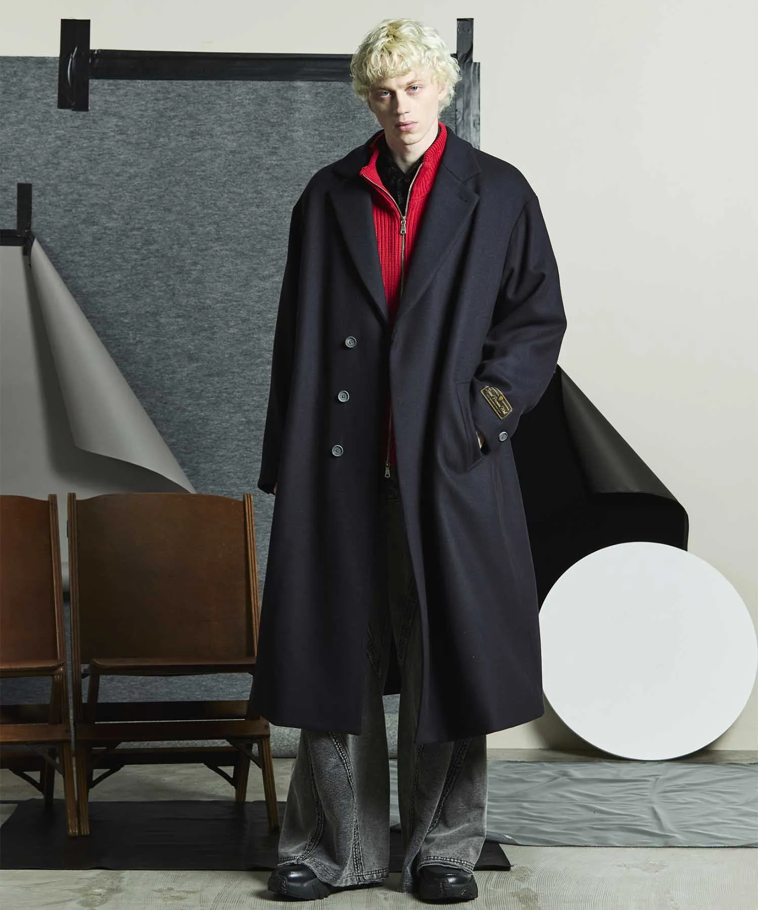 【24AW PRE-ORDER】Super170s Prime-Over Melton Chesterfield Coat