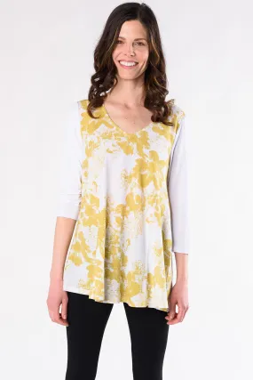 Anna Print Bamboo Tunic - Yellow