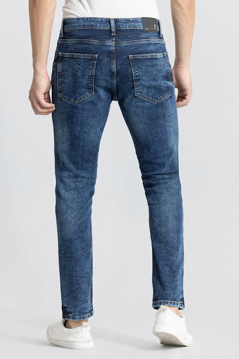 Asmodeus Washed Blue Skinny Fit Jeans