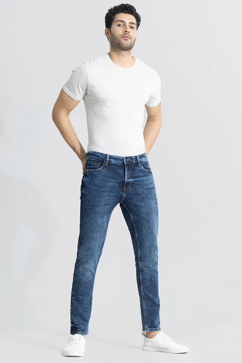 Asmodeus Washed Blue Skinny Fit Jeans