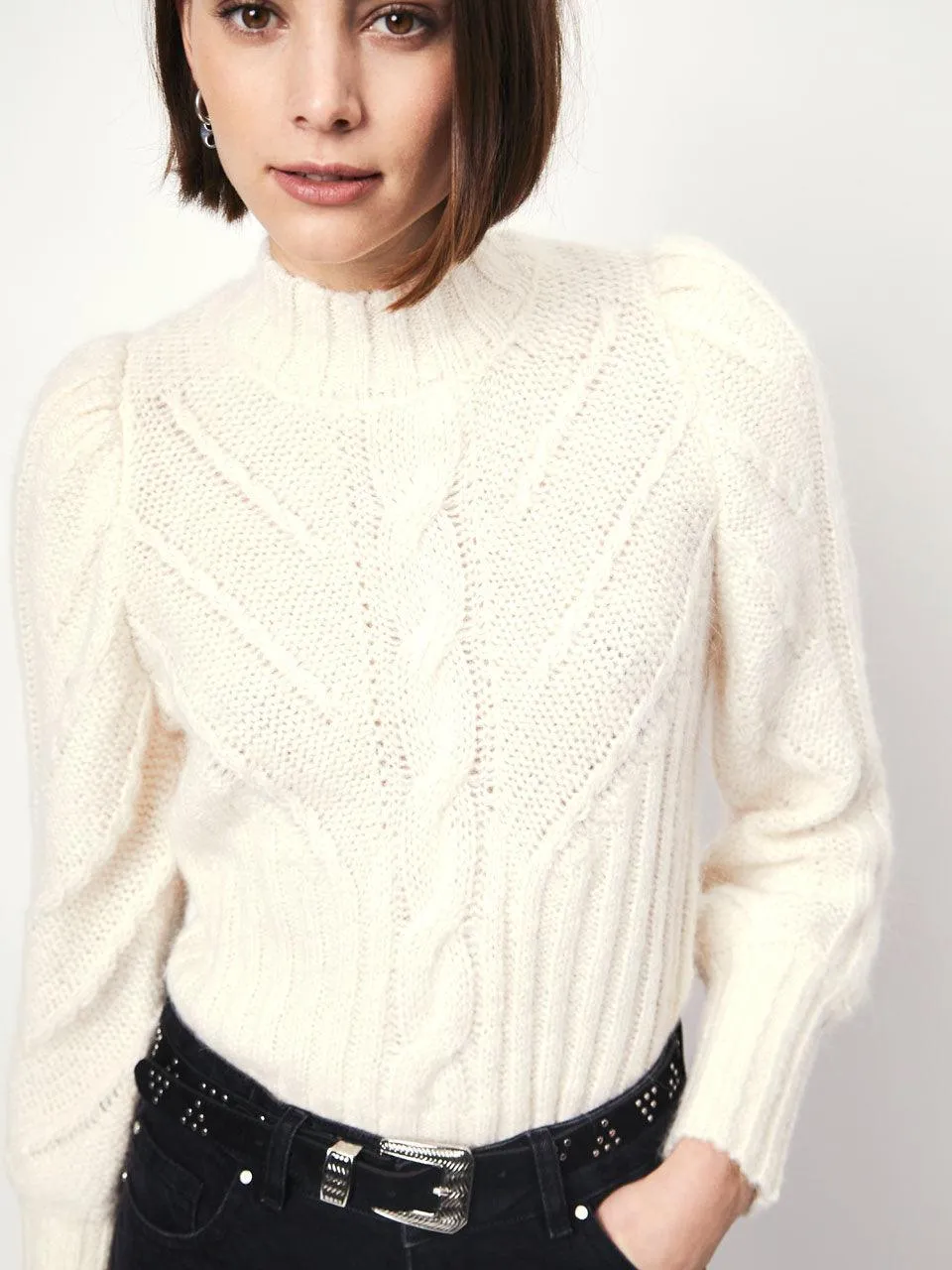 Azalee Turtleneck Sweater Butter Cream