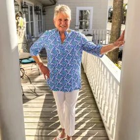 Beachtime Tunic in Starfish Blues