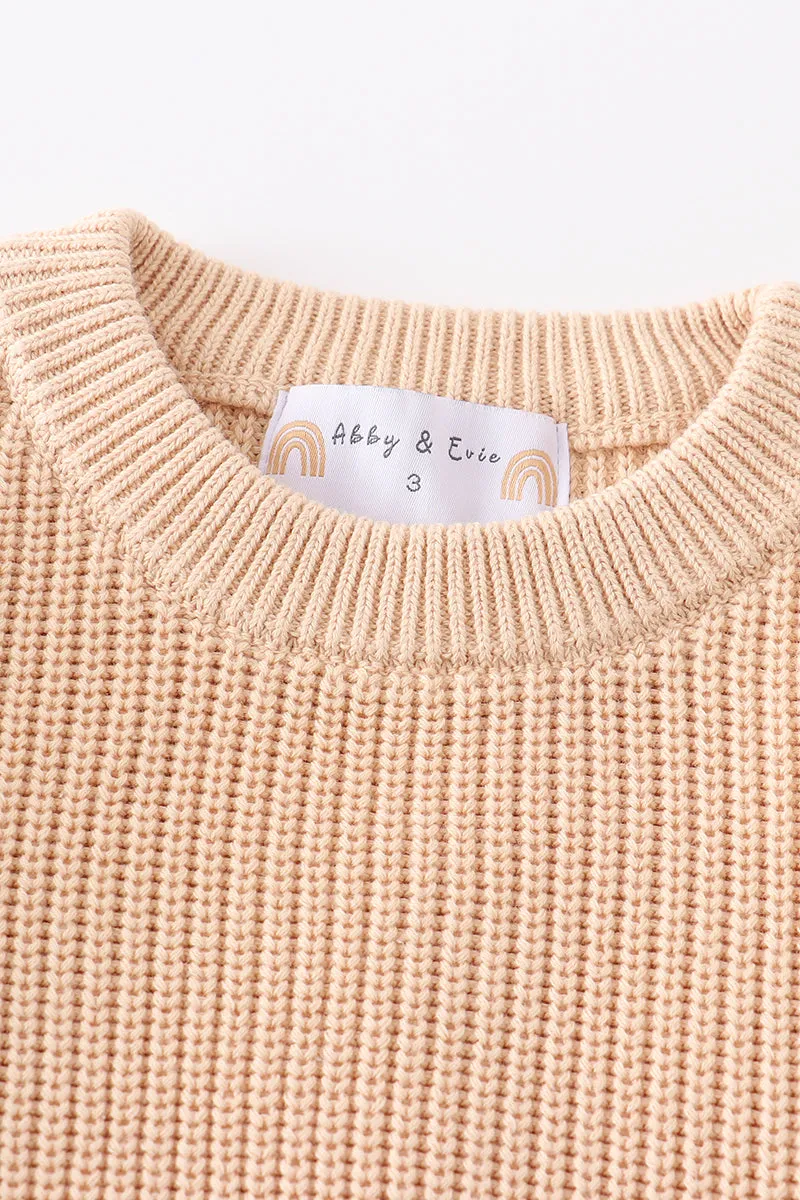 Beige pullover sweater