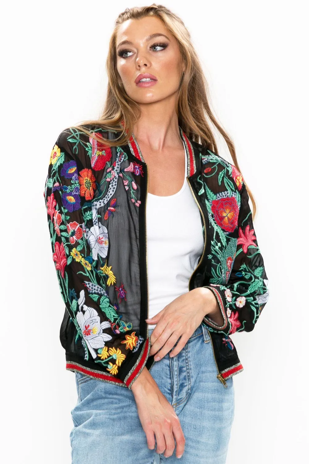 Belleza Embroidered Jacket-cream