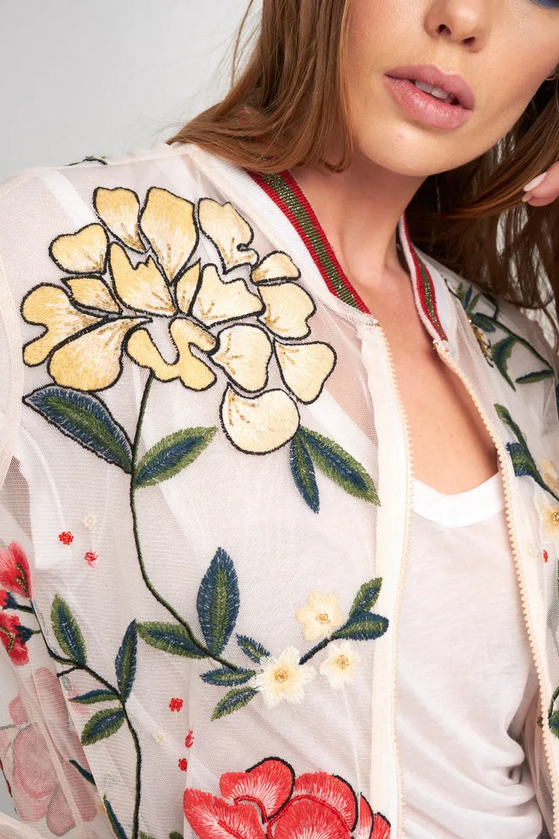 Belleza Embroidered Jacket-cream