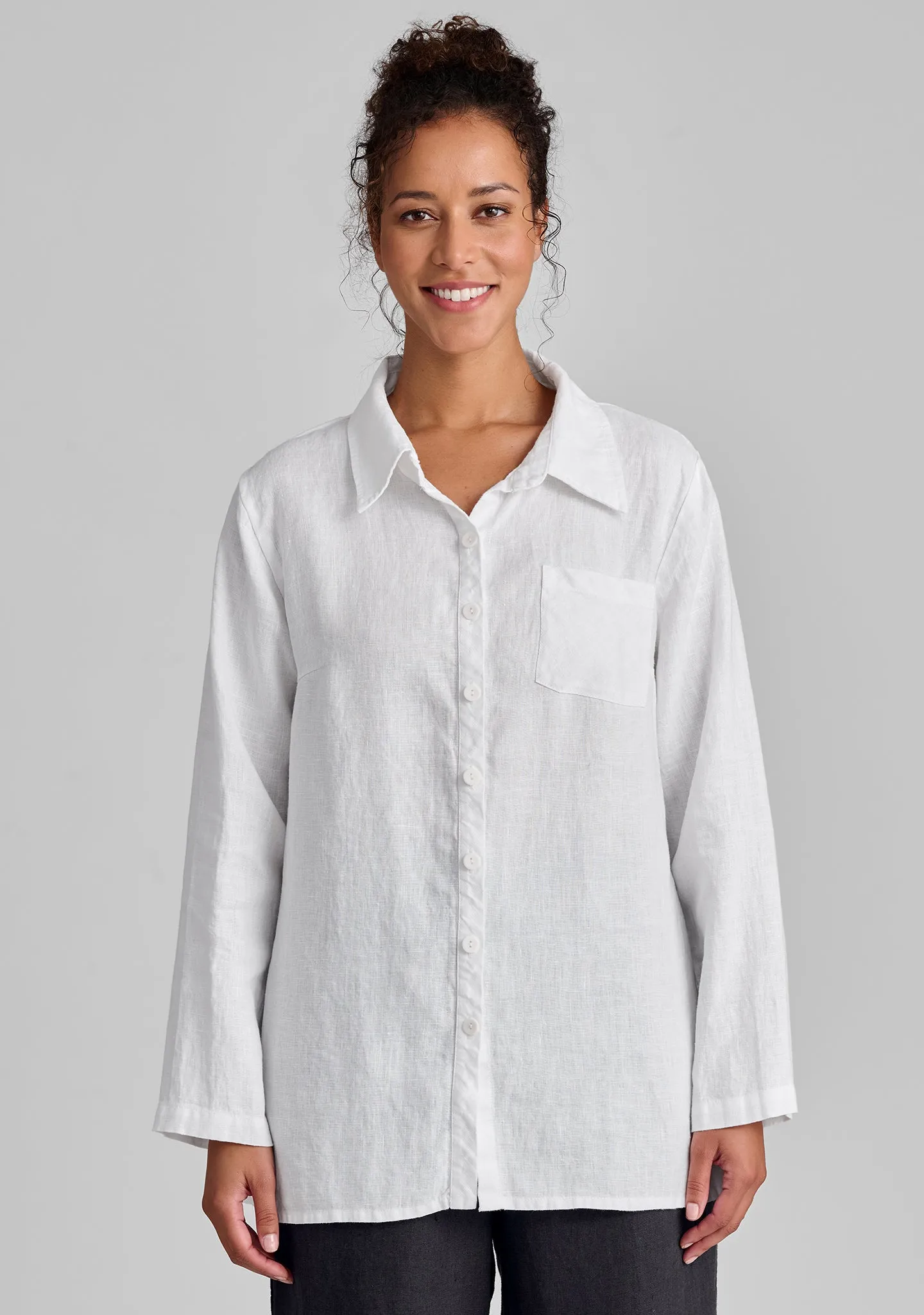 Bias Back Shirt - Linen Shirt