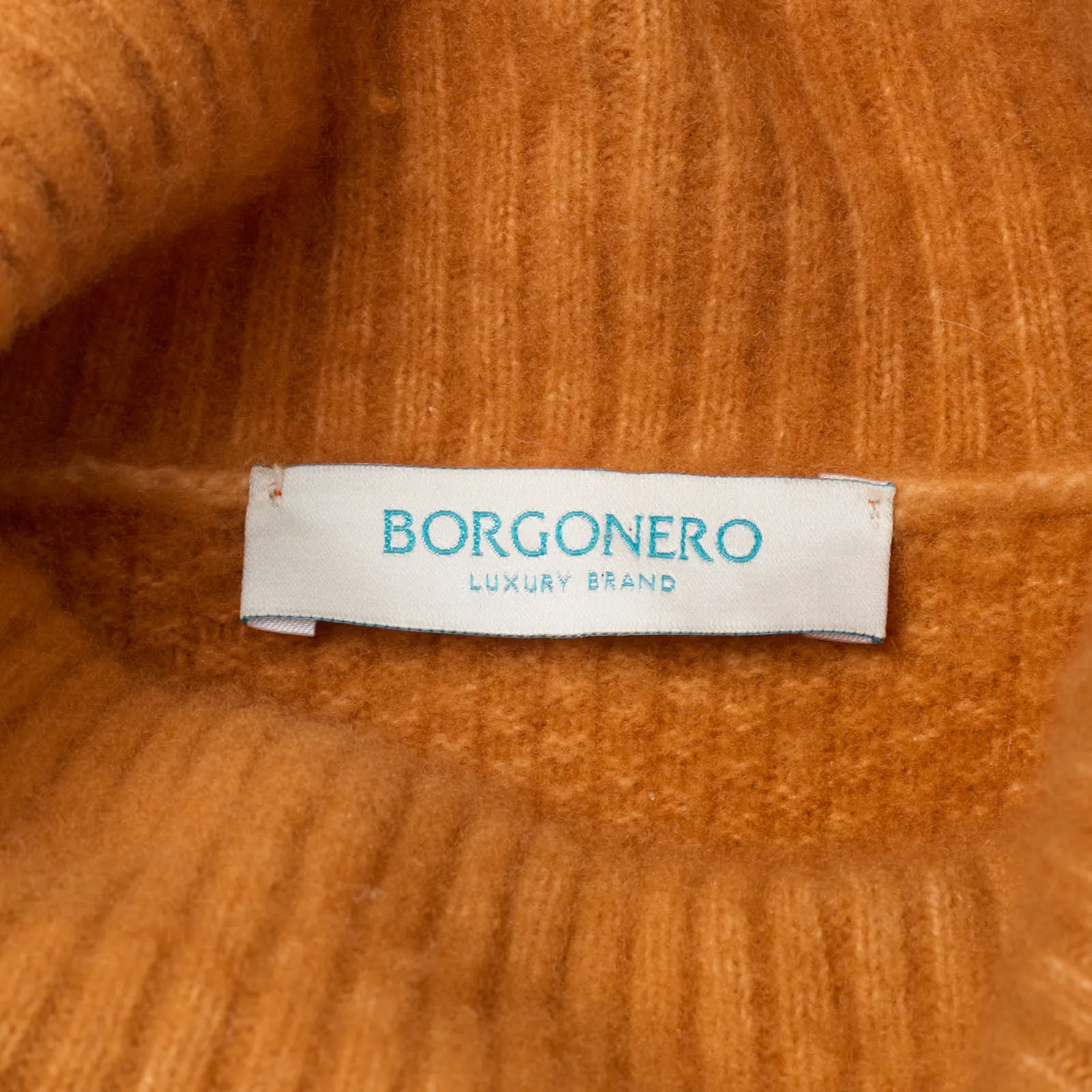 BORGONERO Virgin Wool-Cashmere Knit Turtleneck Sweater NEW Slim