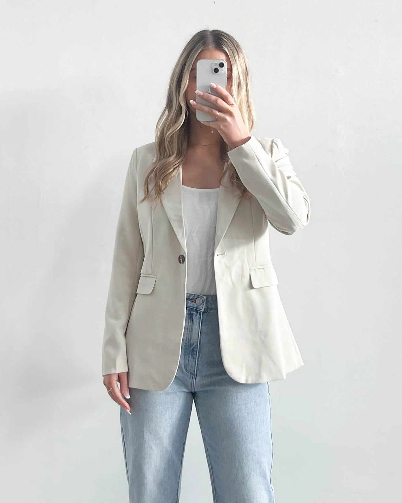 Brea Blazer Light Beige