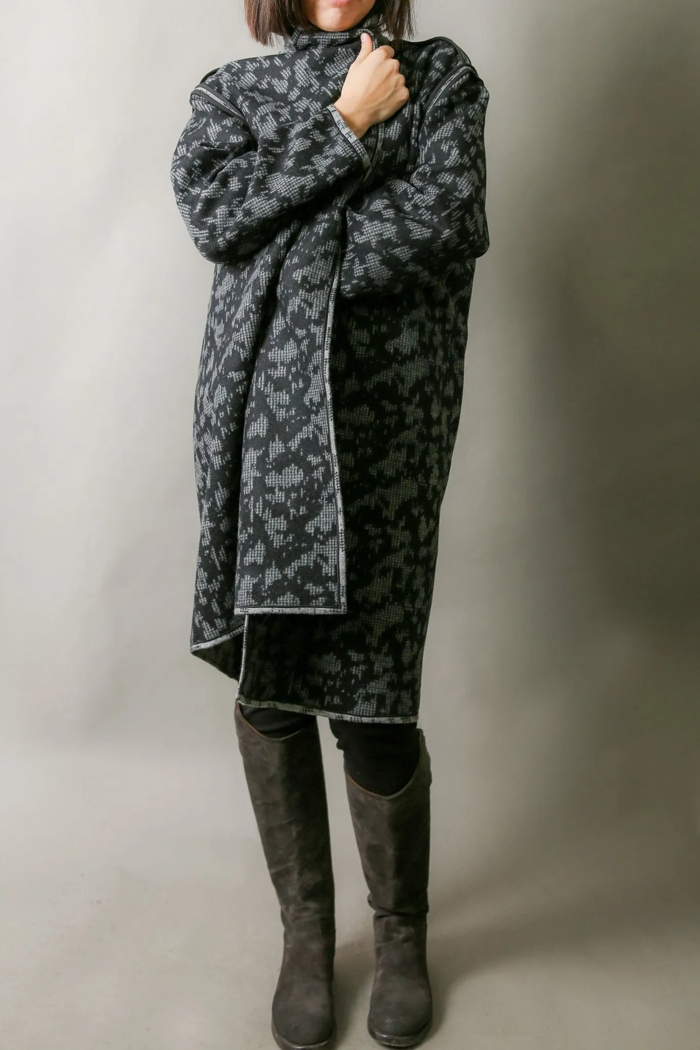 Carlie Coat in Reversible Wool