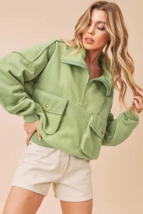 Carter Pullover Sweatshirt-Green Tea