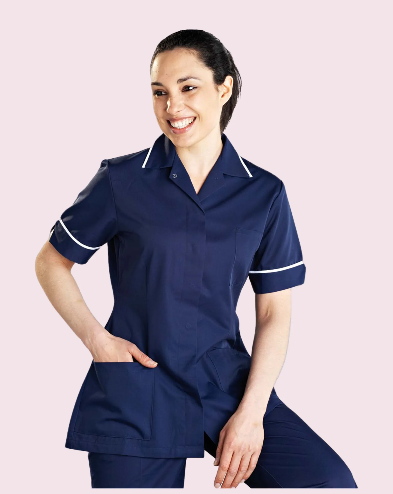 Claira Revere Collar Healthcare Tunic