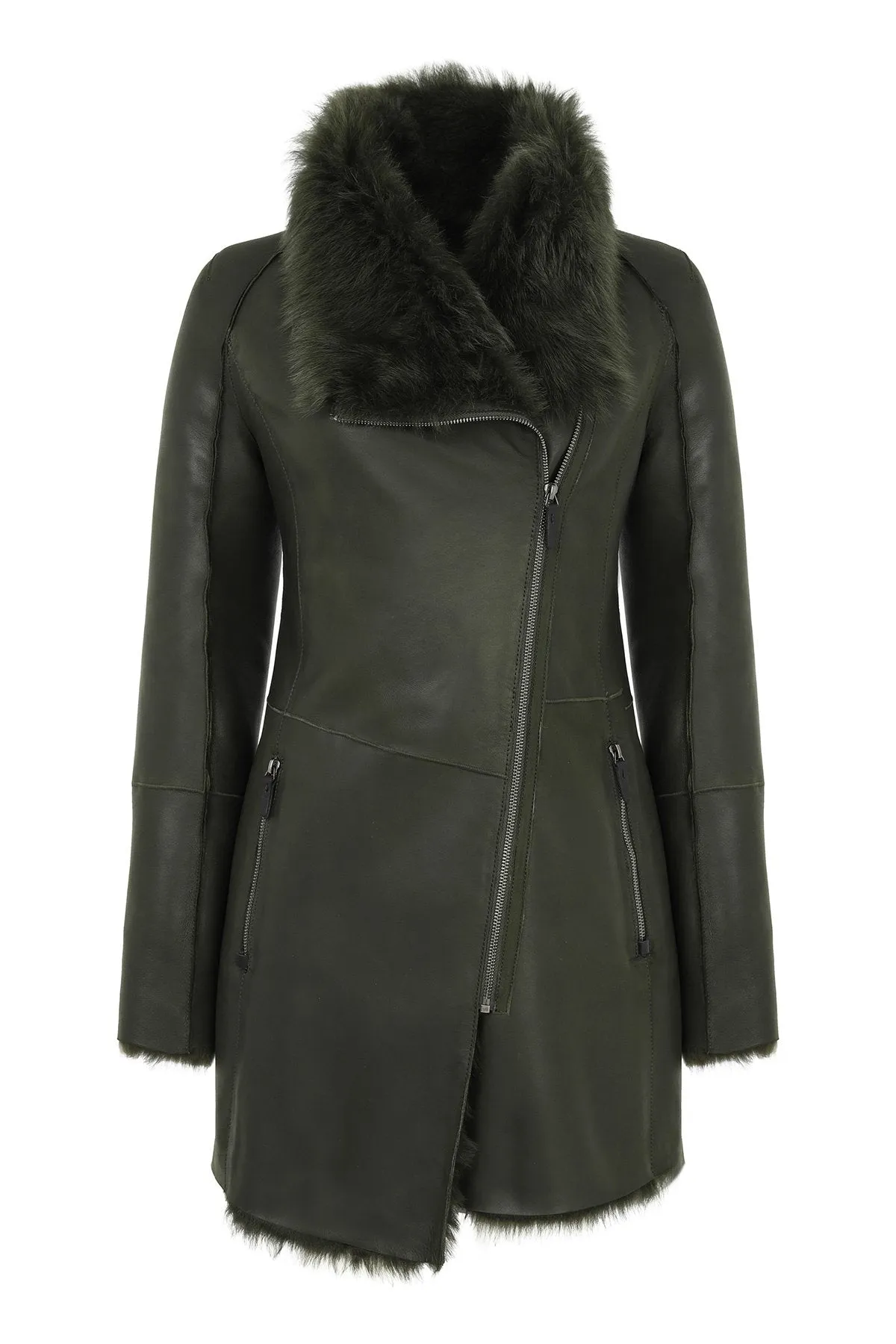 Clarisse - Green Shearling Coat