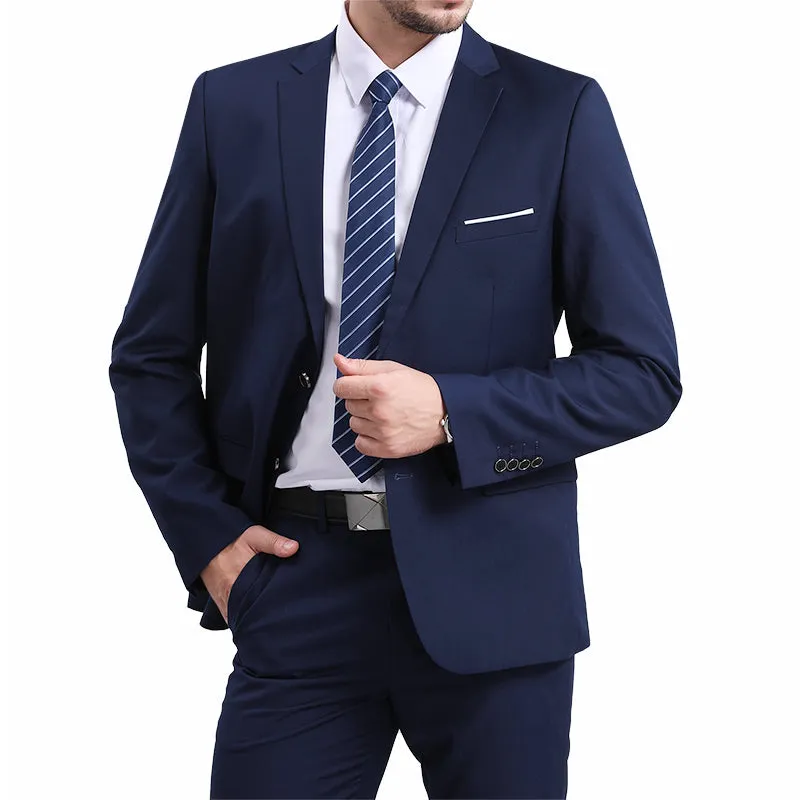 Classic Blue Blazer Two Buttons Blazer