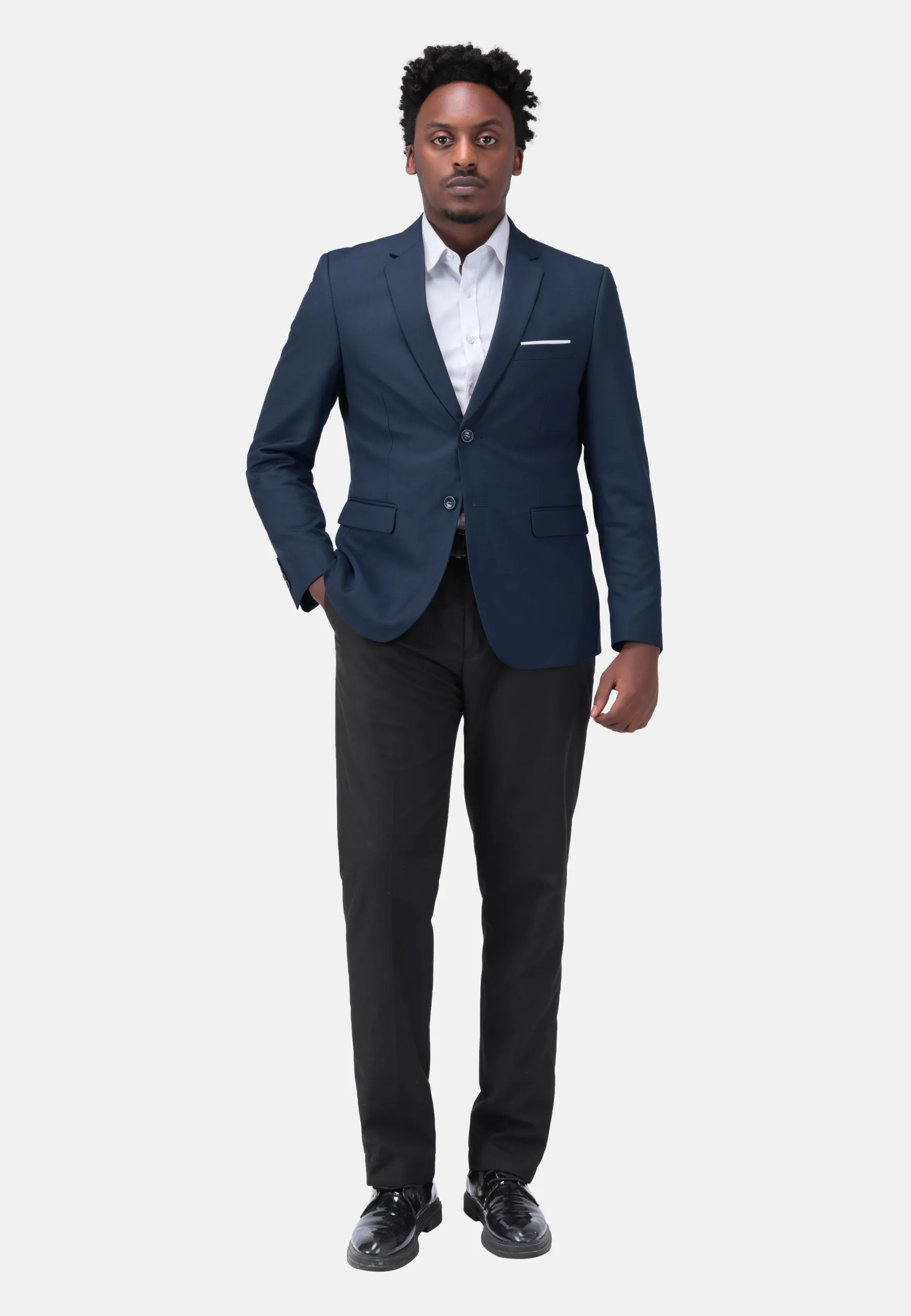 Classic Navy Blazer Two Buttons Blazer