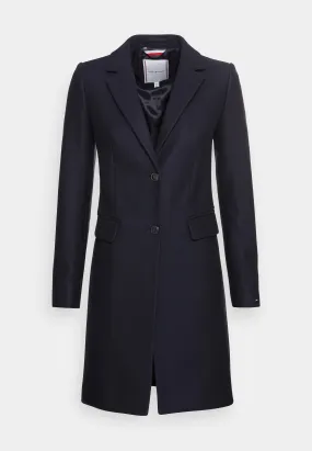 Classic Single Breasted Coat- Navy