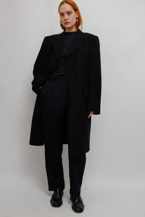 CLEAN NIGHTBLUE PURE WOOL VINTAGE COAT