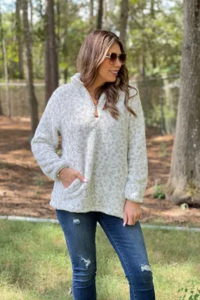 Corbin Neutral Leopard Pullover