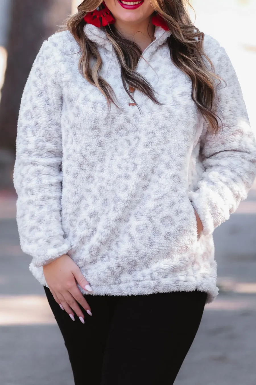 Corbin Neutral Leopard Pullover