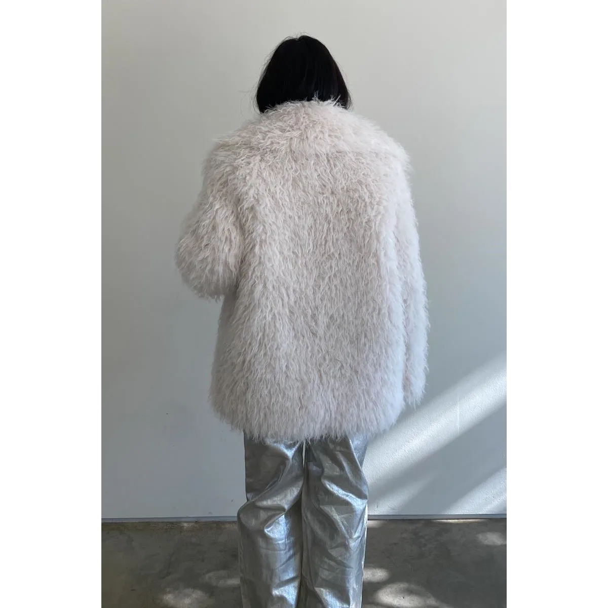 Cream Faux Fur Coat