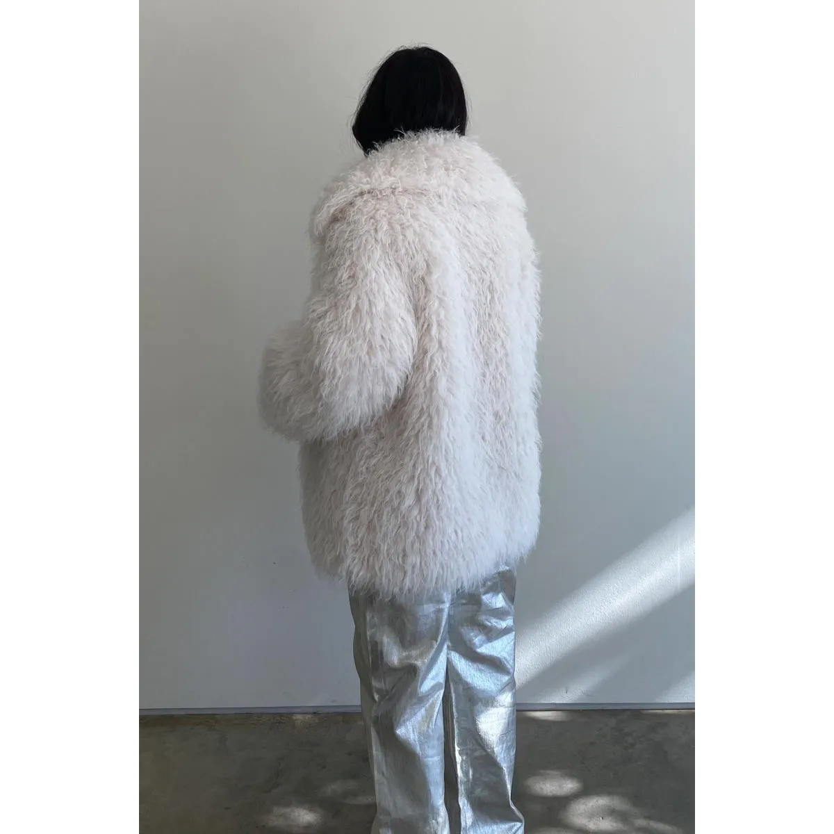 Cream Faux Fur Coat