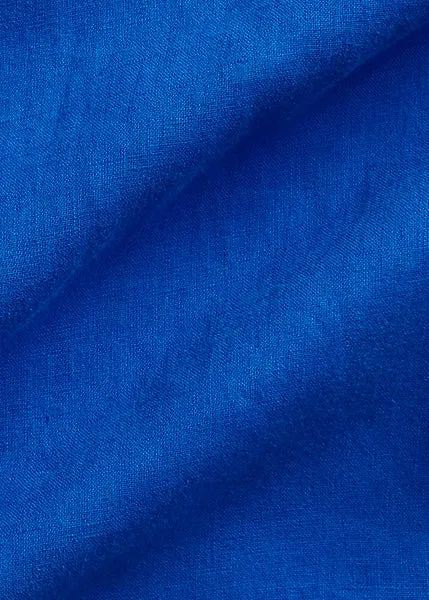 Custom Fit Linen Shirt - Royal Heritage Blue