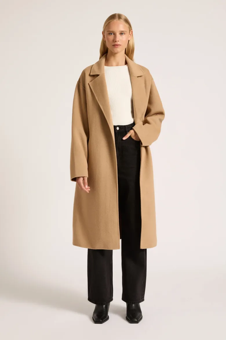 Darcy Wool Coat Tan