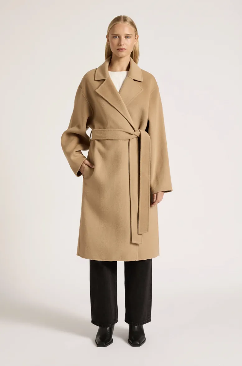 Darcy Wool Coat Tan