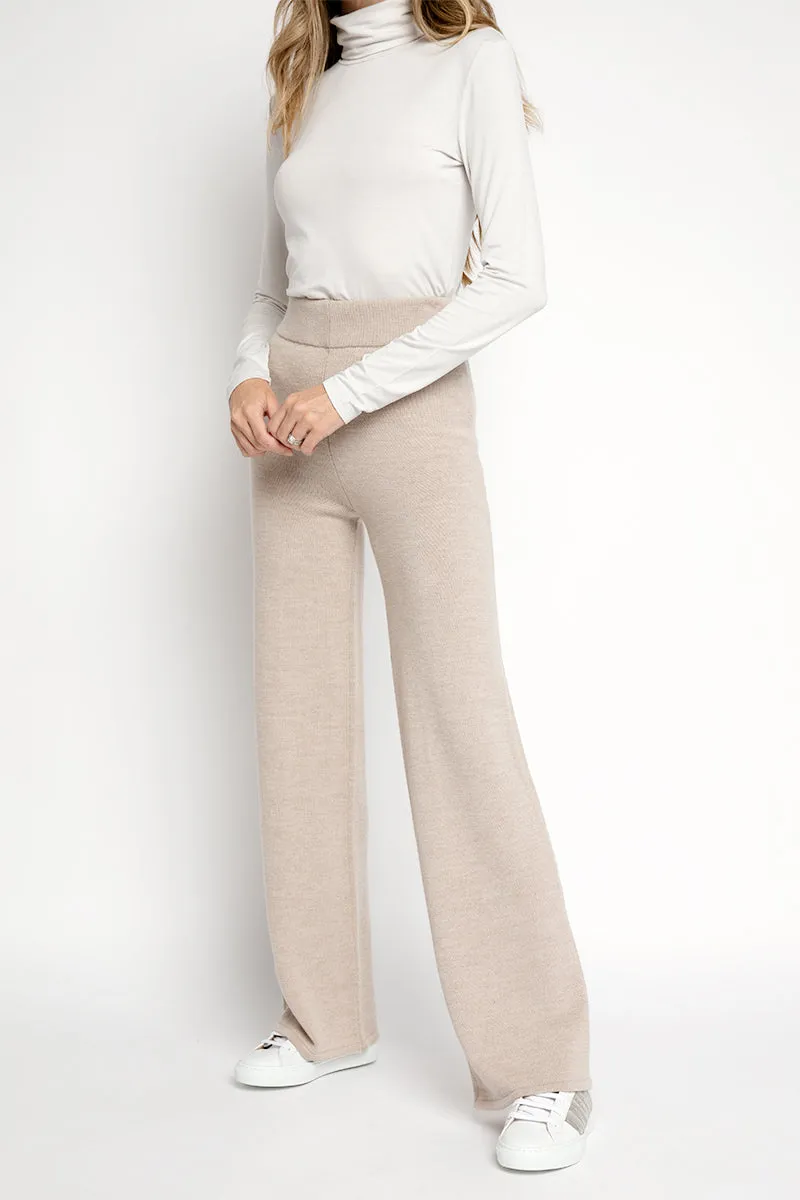 Dede Turtleneck Top in Beige