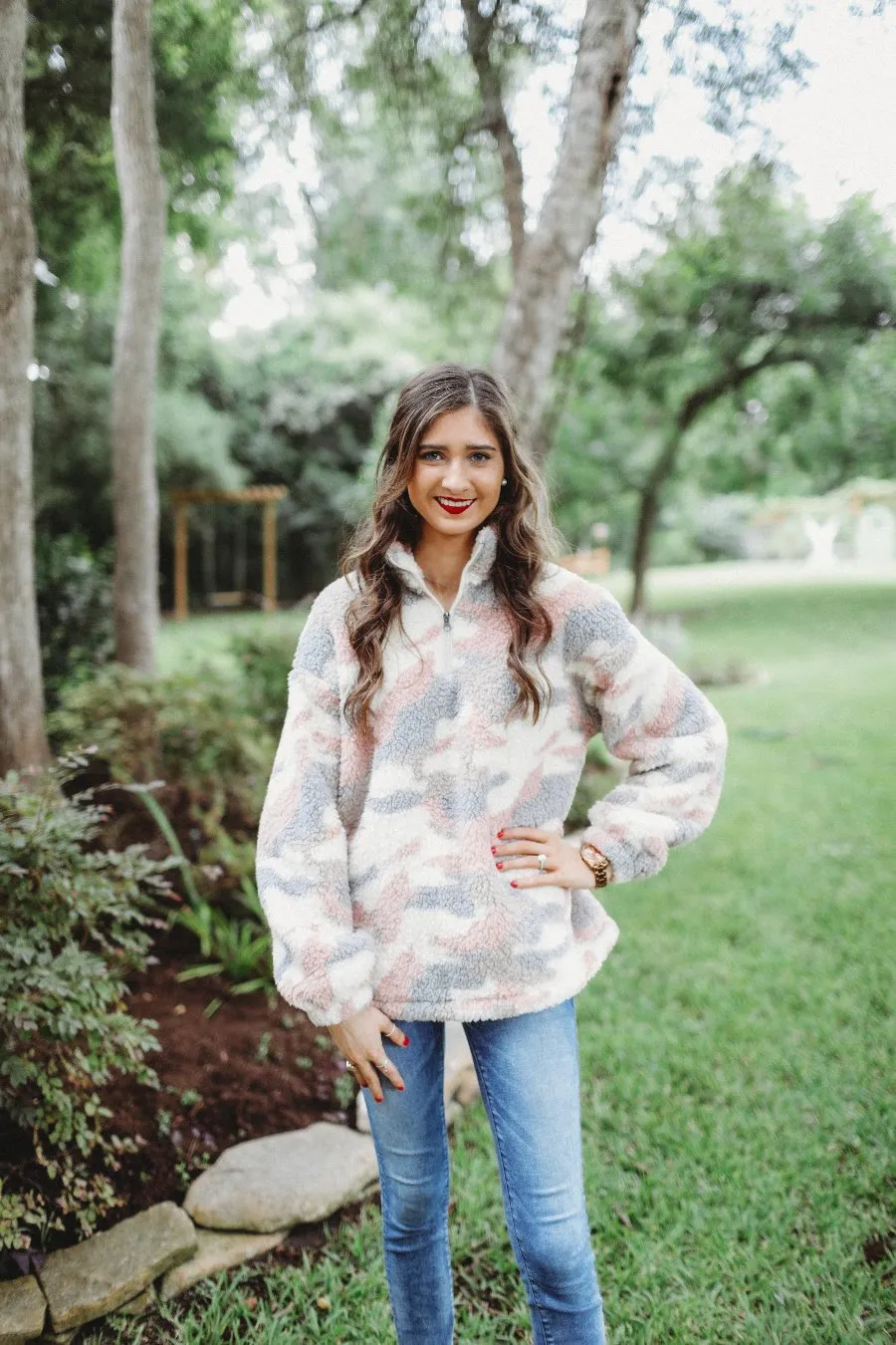 Denver Pink Camo Pullover