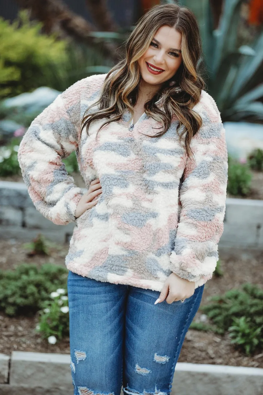 Denver Pink Camo Pullover