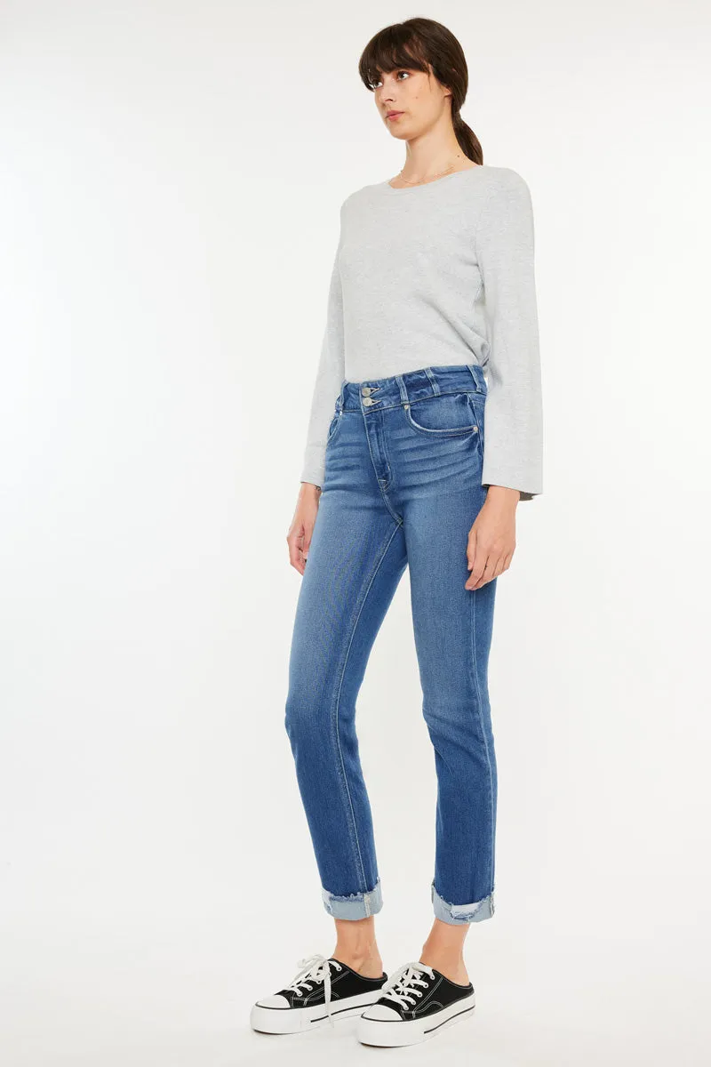 Esme High Rise Slim Straight Leg Jeans