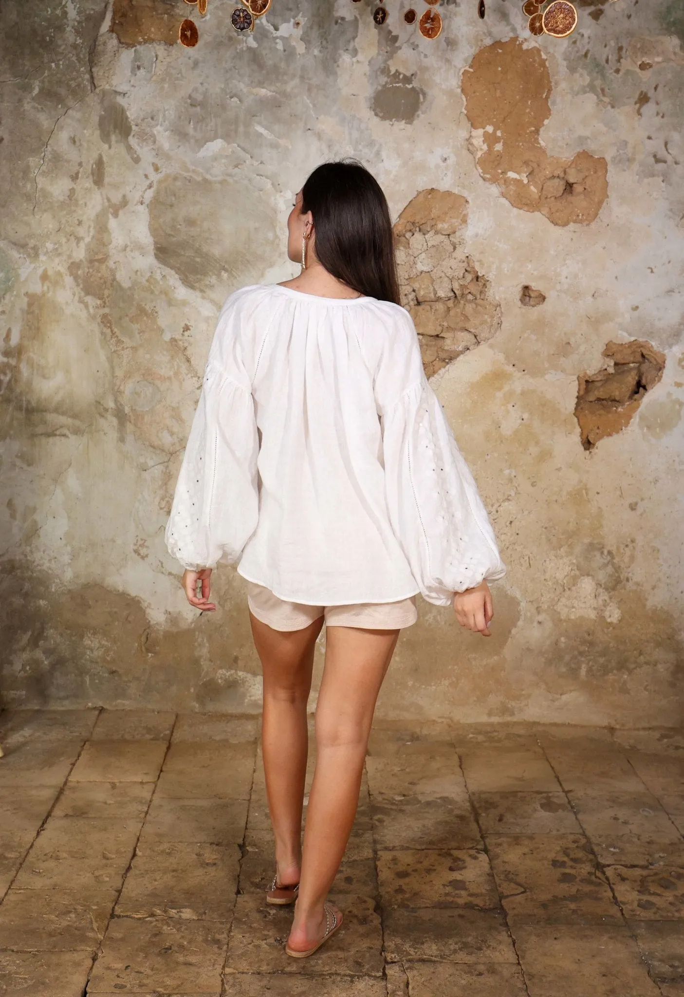 EVERY SUMMER - THE MIRROR EMBROIDERED LINEN TUNIC