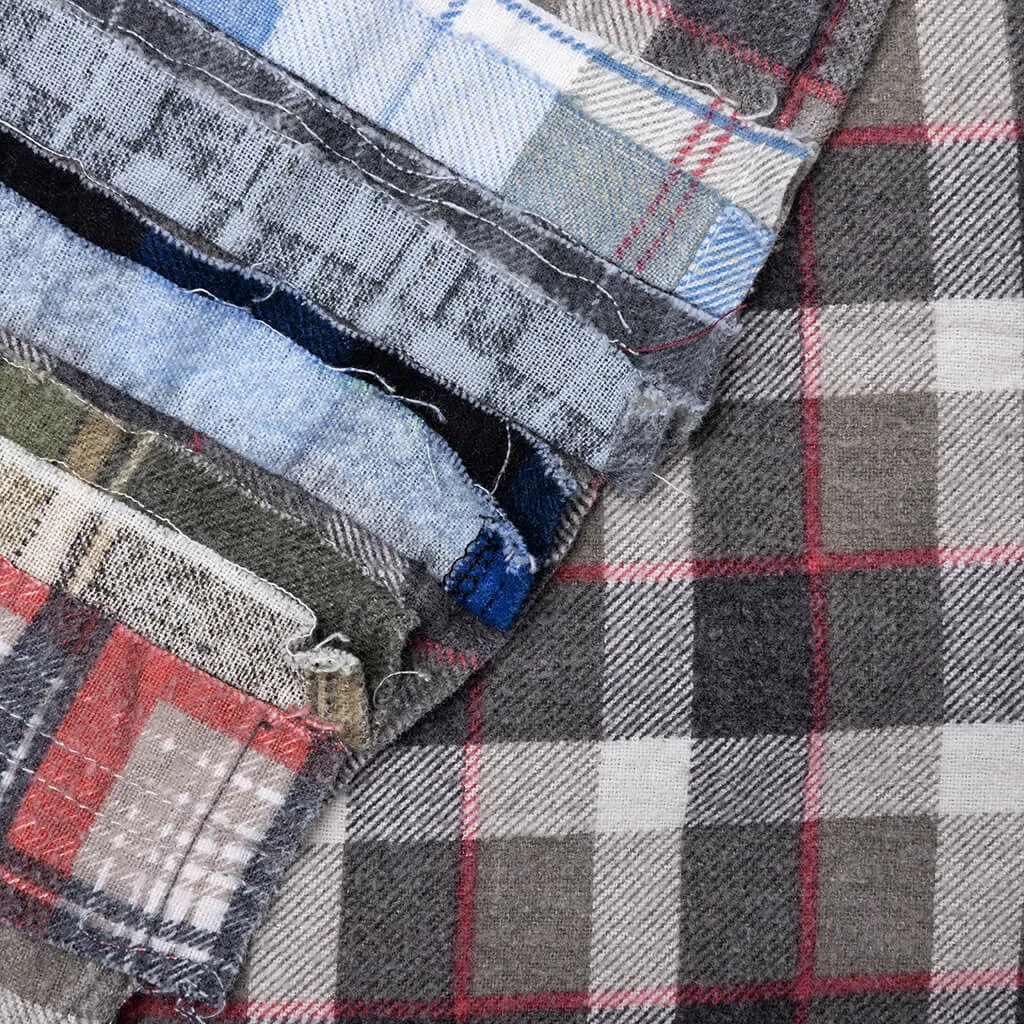 Flannel Shirt Ribbon Shirt - Assorted