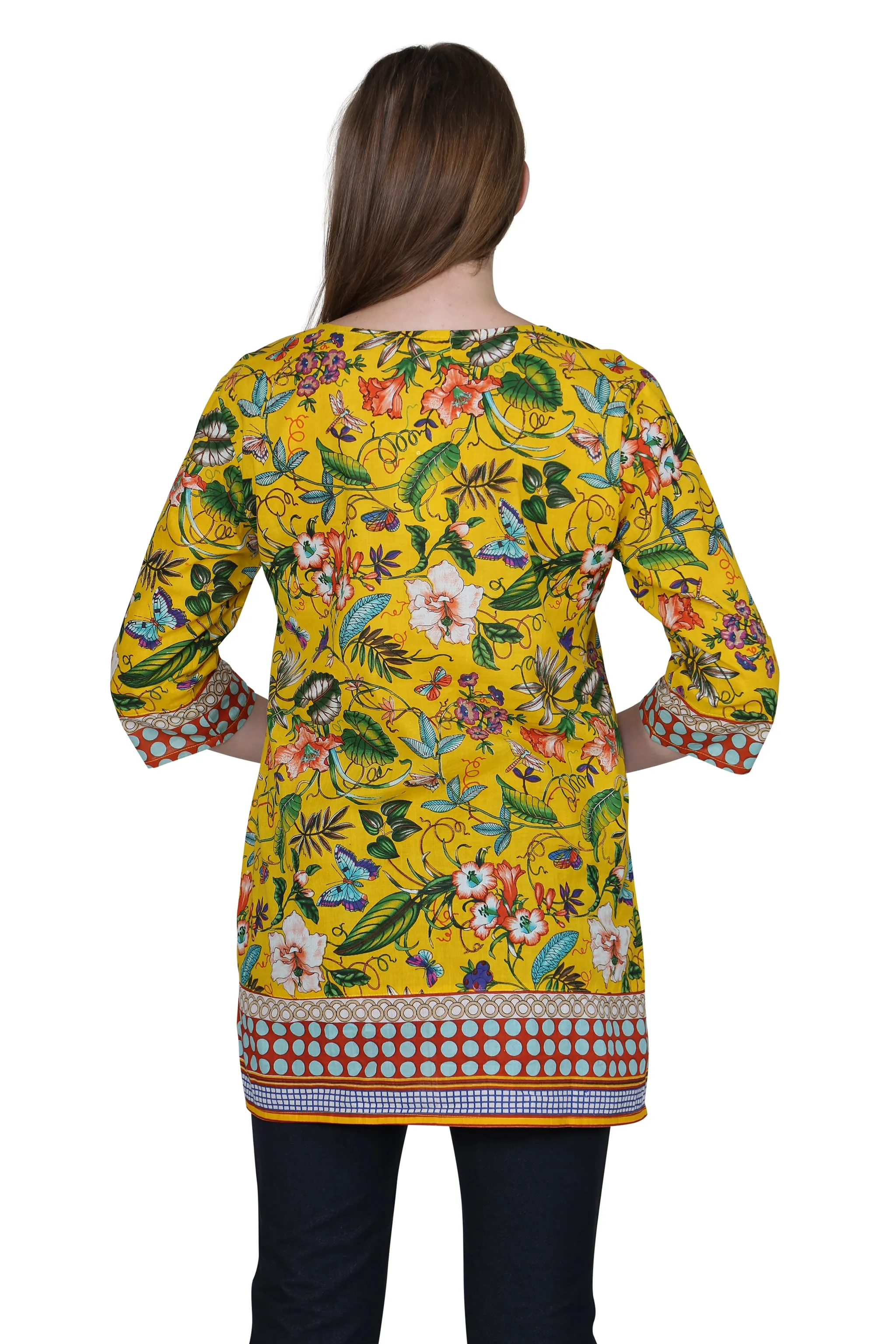 Floral Mixed Media Tunic