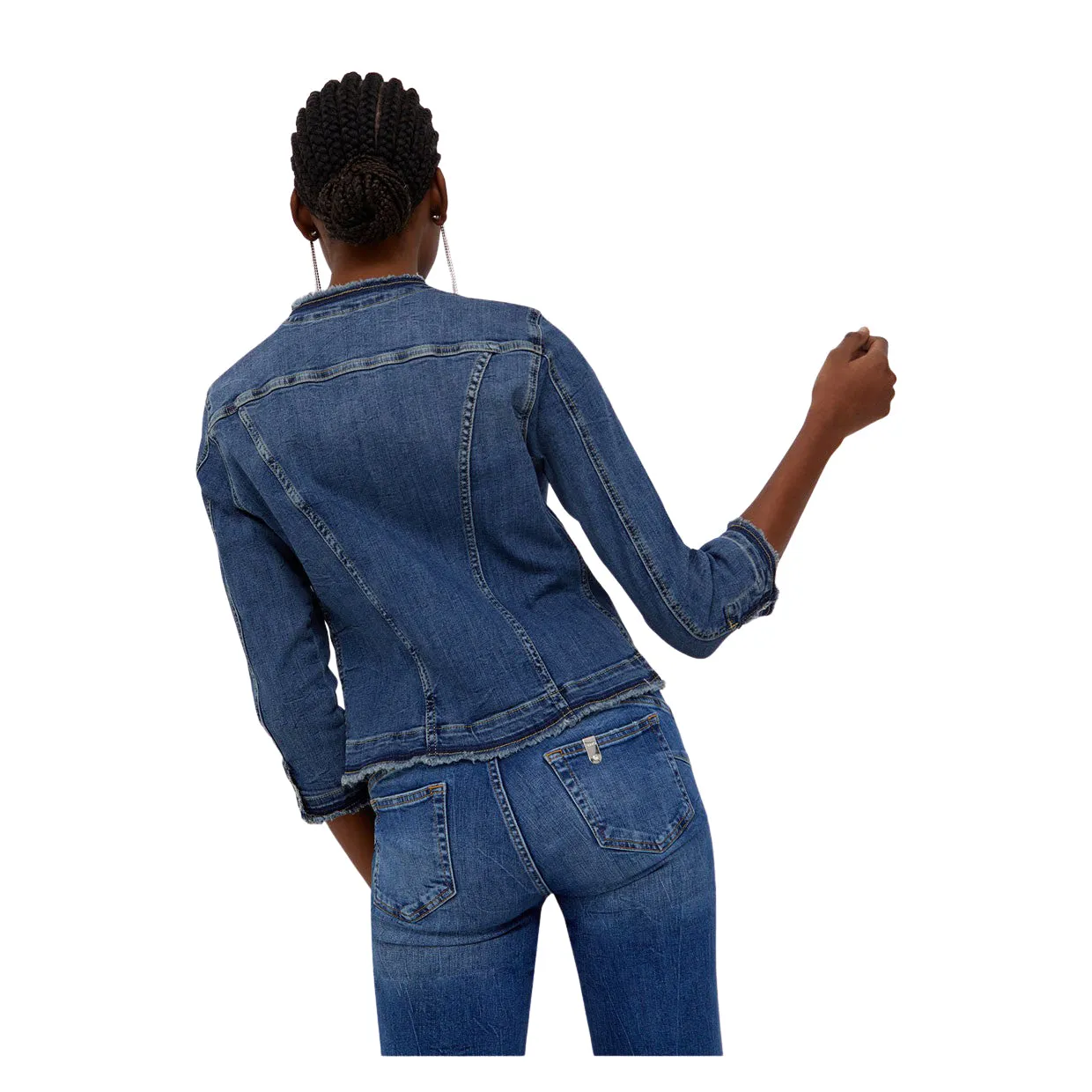 Giubbino Jeans Liu-Jo Applicazioni Denim Blu