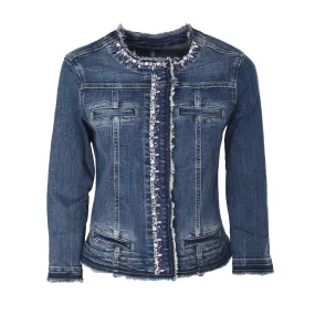 Giubbino Jeans Liu-Jo Applicazioni Denim Blu