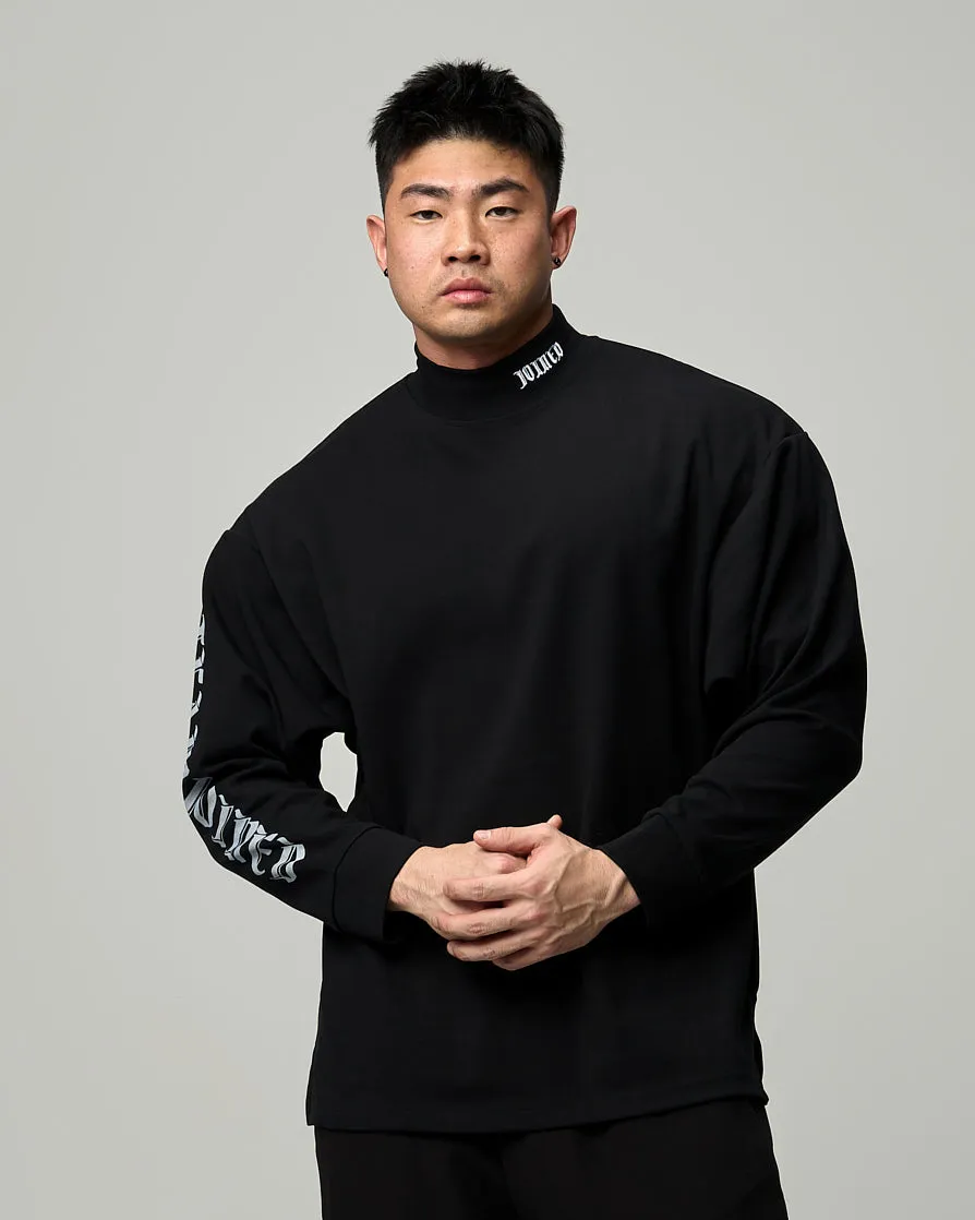 Gothic Turtleneck Oversized Long Sleeves Tee