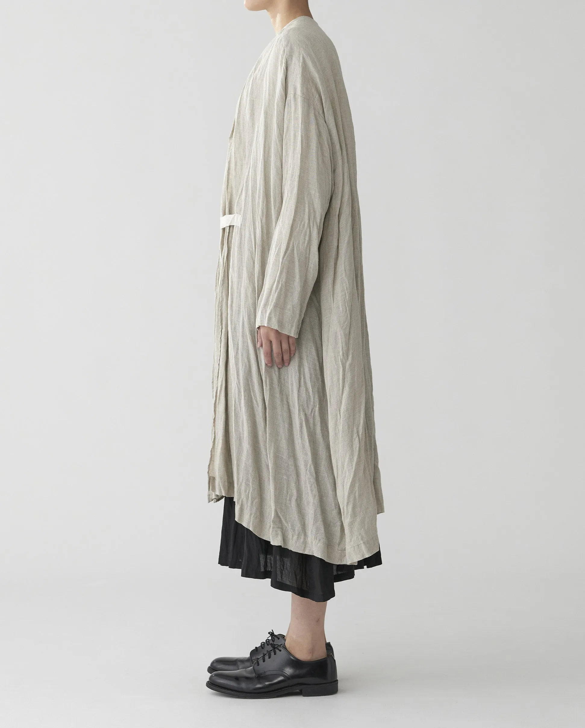 HAKEME A-LINE COAT / NATURAL