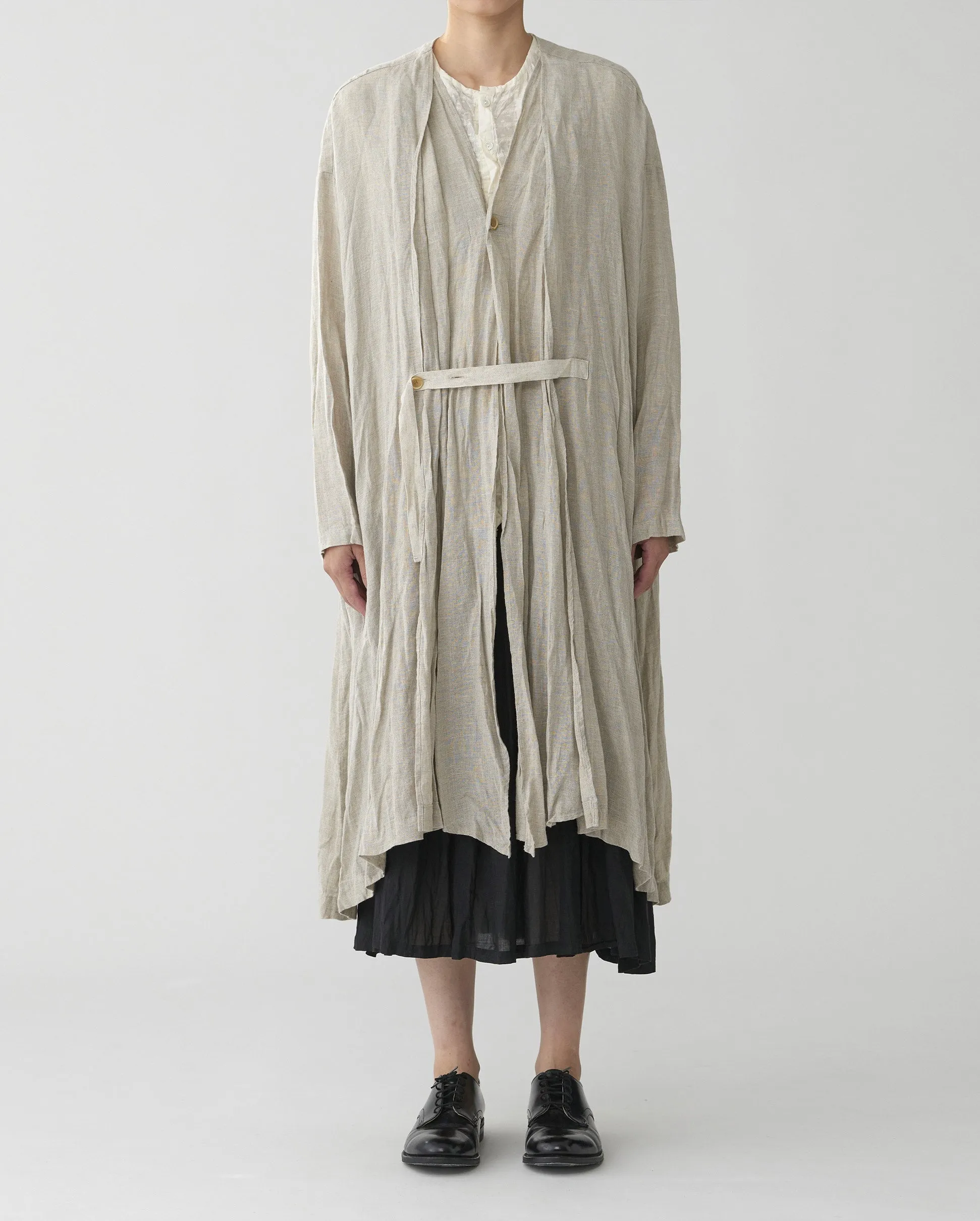 HAKEME A-LINE COAT / NATURAL