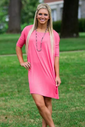 Half Sleeve Piko Tunic - Coral