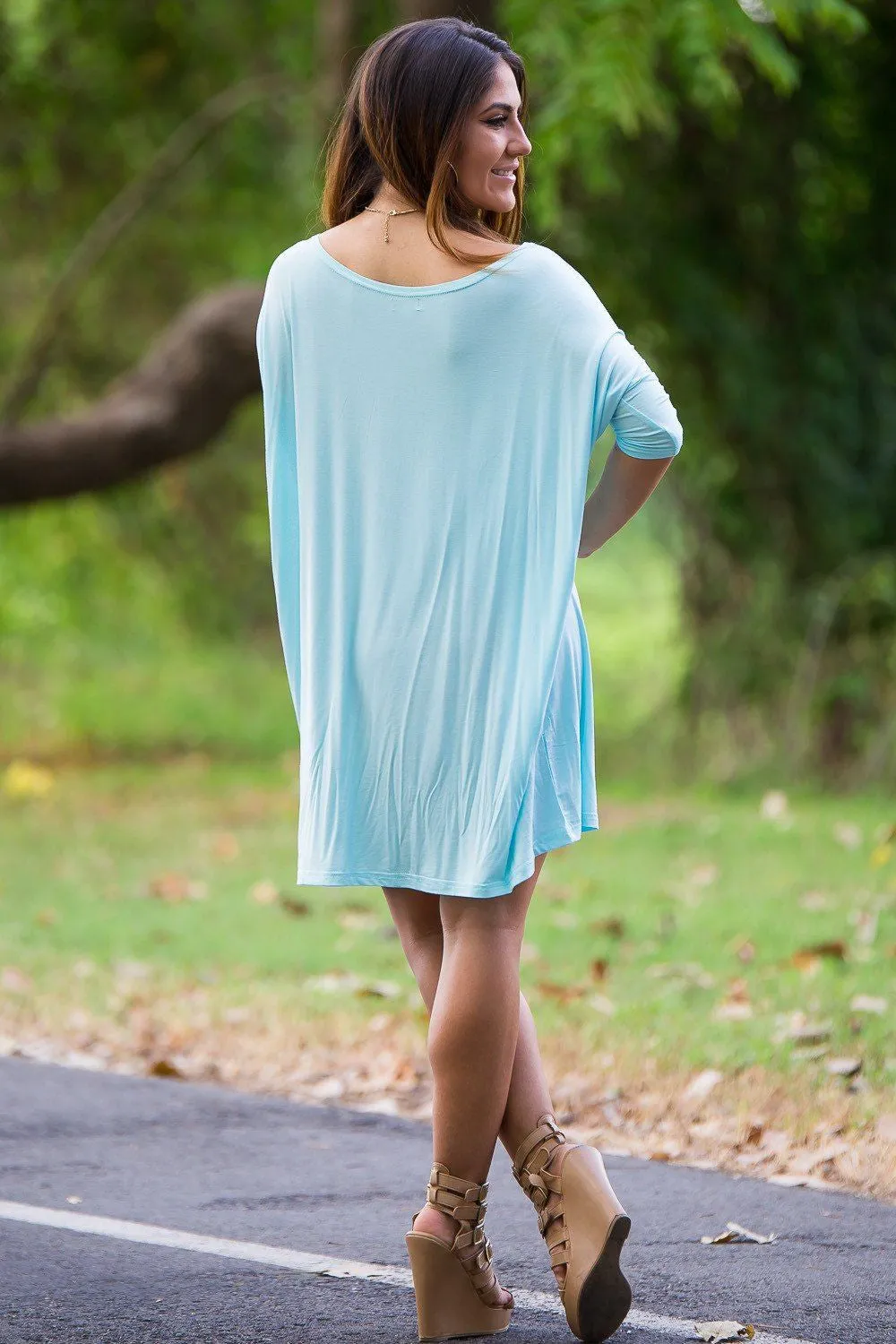 Half Sleeve Piko Tunic - Mint