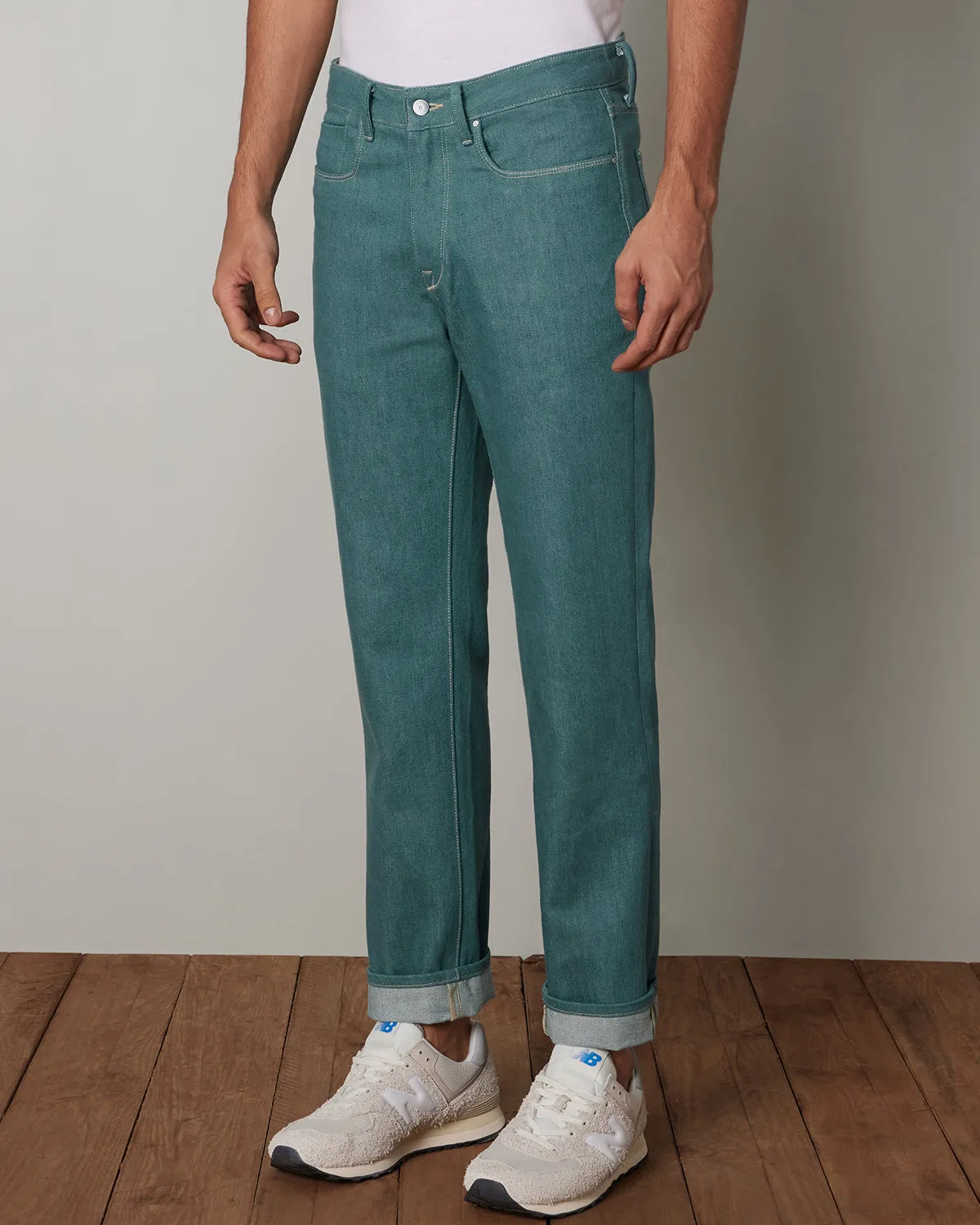 Japanese Jade Green Rigid Jeans