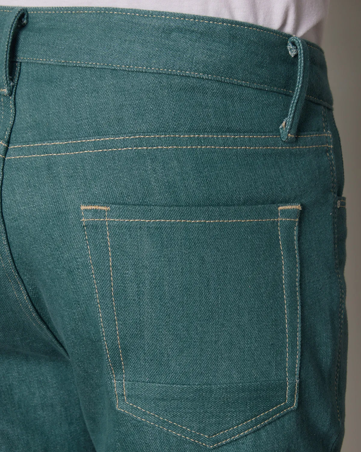 Japanese Jade Green Rigid Jeans