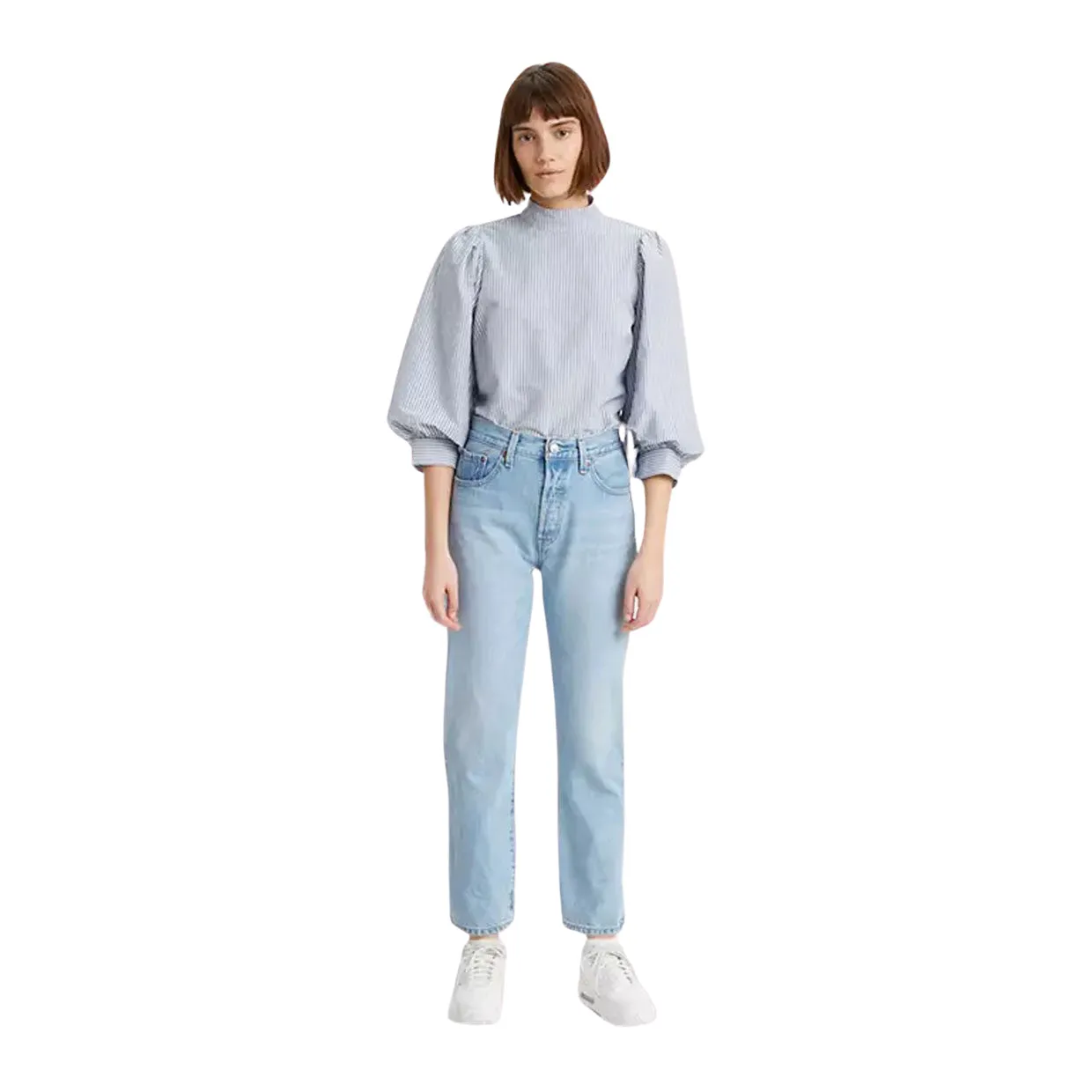 Jeans Donna Levi's 501 Cropped Blu Chiaro