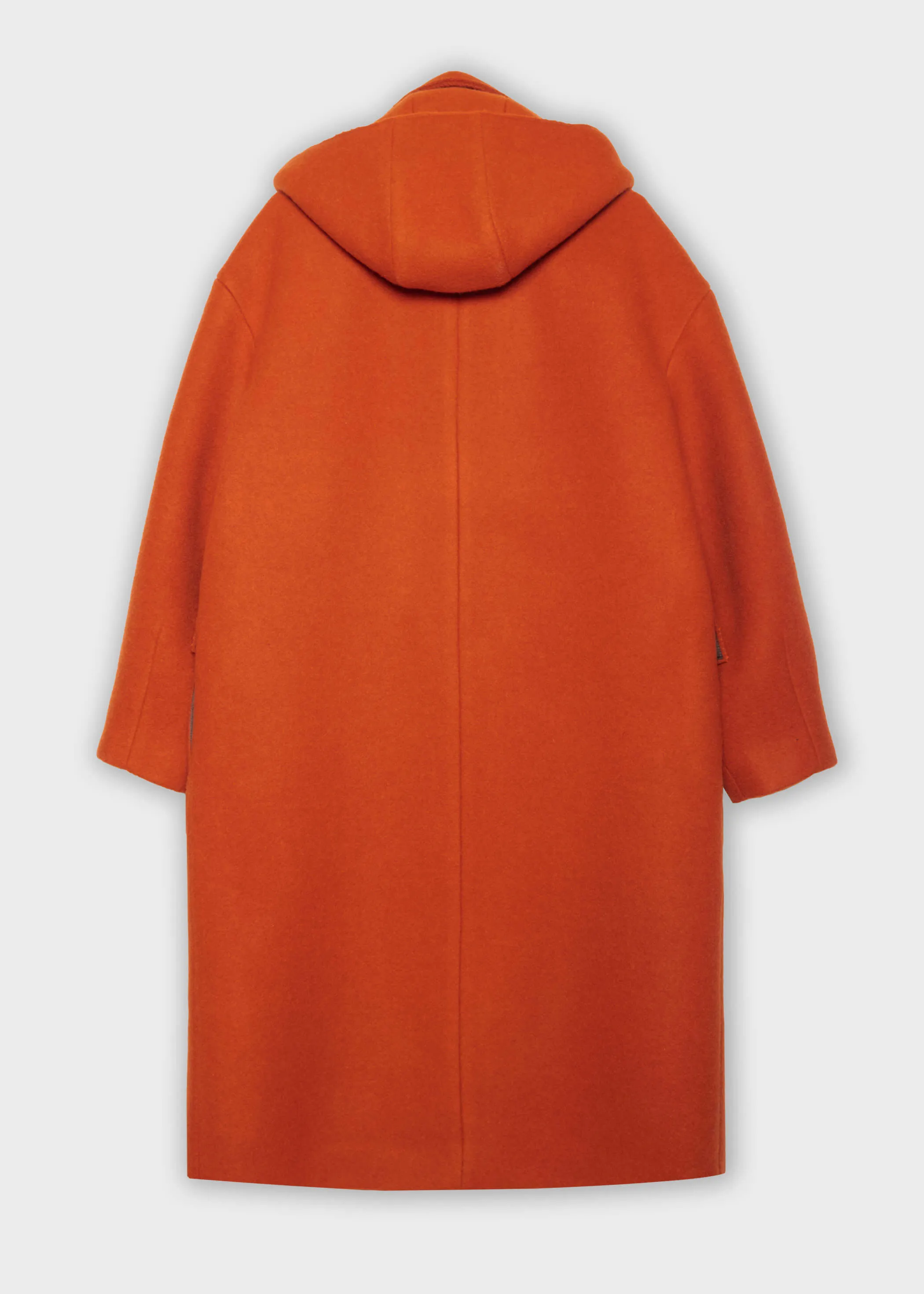 JOELL Hooded Wool Coat - Orange