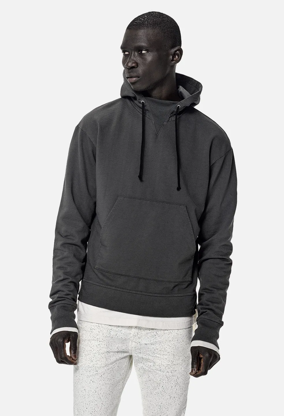 Kake Mock Pullover / Charcoal