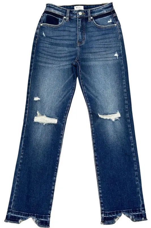 Kancan High Rise Slim Straight Jeans